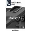 Cellularline Sensation Plus - Iphone 15 Case With Microban Coating (black) - (SENSPLUSIPH15K)