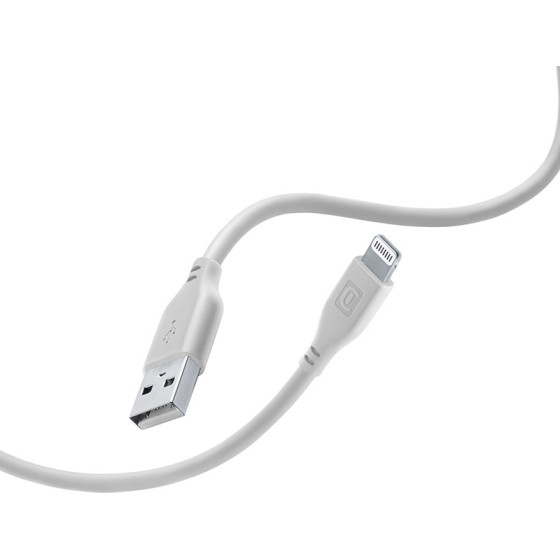 Cellularline Soft Cable - USB-A To Lightning Cable Mfi Certified 1.2 m (grey) - (USBDATASOFTMFID)