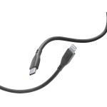 Cellularline Soft Cable - USB-C To Lightning Cable Mfi Certified 1.2 m (black) - (USBDATASOFTC2LMFIK)