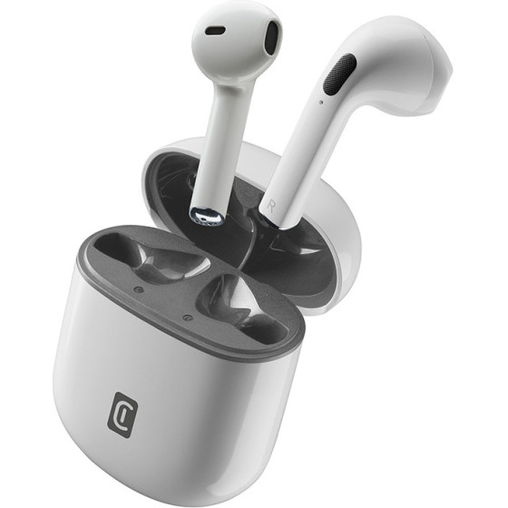 Cellularline Style Color - Bluetooth V5.3 Tws Wireless Headphones With Charging Case (white) - (BTTWSSMARTW)