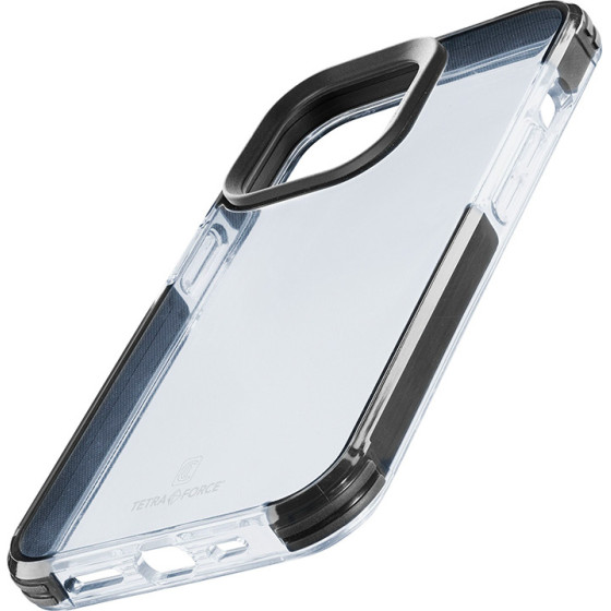 Cellularline Tetra Force Strong Guard - Iphone 15 Pro Case With Microban Coating (Transparent) - (TETRACIPH15PROT)