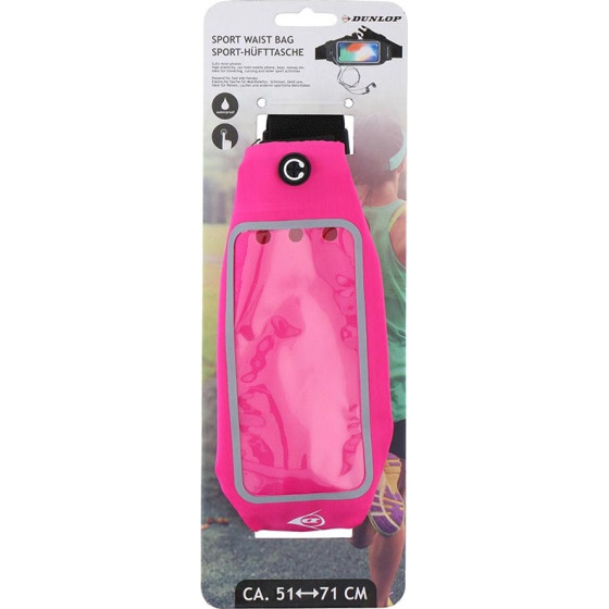 Dunlop - Sport Belt For Electronic Smartphone 51-71 Cm (Pink) - (8711252176130_PINK)