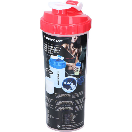 Dunlop - Sports Shaker Bottle With Convenient Closure 550 Ml - (8711252135847RED)