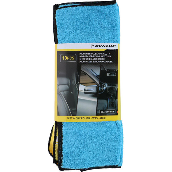 Dunlop - Universal Microfibre Car Cloths 35x40 Cm 10 pcs. - (871125217827)