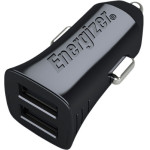 Energizer Classic - Car Charger 2x USB-A 2.4A 12W (Black) - (D12)