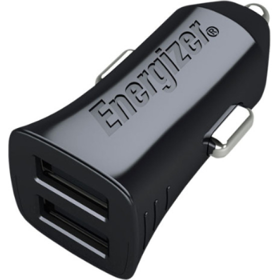 Energizer Classic - Car Charger 2x USB-A 2.4A 12W (Black) - (D12)