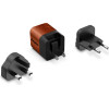 Energizer Ultimate - Multiplug Eu / Uk / Us Gan 20W Pd Mains Charger (Walnut burl) - (A20MUWO)