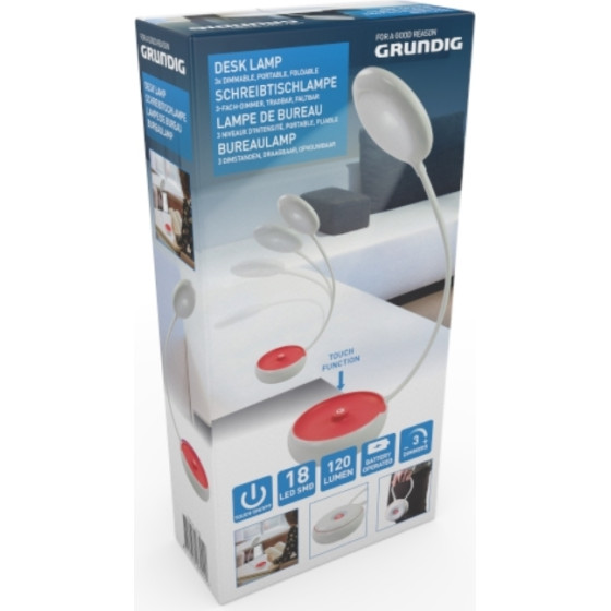 Grundig - Folding Led Office Lamp 15cm (orange) - (8711252032290ORANGE)