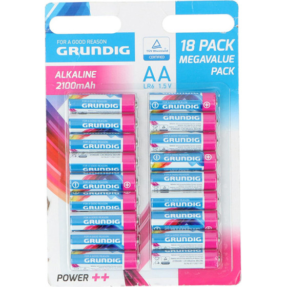 Grundig - Set Of Alkaline Batteries Aa / LR6 1.5V 18 pcs. - (871125214568)