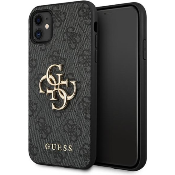Guess 4G Big Metal Logo - Iphone 11 Case (Grey) - (GUHCN614GMGGR)