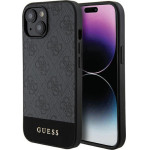 Guess 4G Bottom Stripe Metal Logo Collection - Case For Iphone 15 (Grey) - (GUHCP15SG4GLGR)
