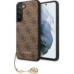 Guess 4G Charms Collection - Case For Samsung Galaxy S23 (Brown) - (GUHCS23SGF4GBR)