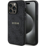 Guess 4G Collection Leather Metal Logo Magsafe - Case For Iphone 15 Pro Max (black) - (GUHMP15XG4GFRK)