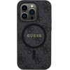 Guess 4G Collection Leather Metal Logo Magsafe - Case For Iphone 15 Pro Max (black) - (GUHMP15XG4GFRK)