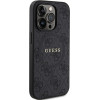 Guess 4G Collection Leather Metal Logo Magsafe - Case For Iphone 15 Pro Max (black) - (GUHMP15XG4GFRK)