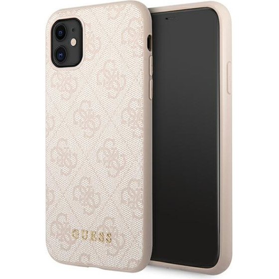 Guess 4G Metal Gold Logo - Case For Iphone 11 (pink) - (GUHCN61G4GFPI)