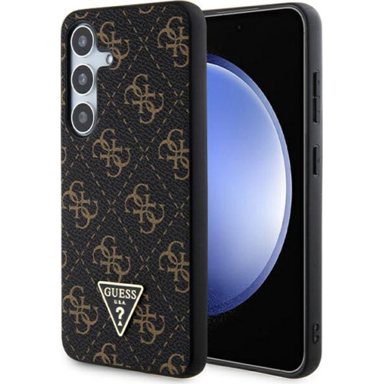 Guess 4G Triangle Metal Logo - Case For Samsung Galaxy S24 (Black) - (GUHCS24SPG4GPK)
