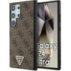 Guess Grip Stand 4G Triangle Strass Logo - Case Samsung Galaxy S24 Ultra (Brown) - (GUHCS24LPGS4TDW)