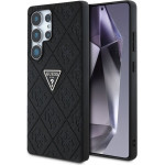 Guess Hot Stamp 4G Pattern Triangle Metal Logo - Case For Samsung Galaxy S25 Ultra (black) - (GUHCS25LPGP4STRK)