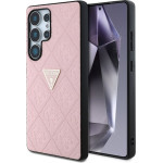 Guess Hot Stamp 4G Pattern Triangle Metal Logo - Case For Samsung Galaxy S25 Ultra (pink) - (GUHCS25LPGP4STRP)