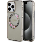 Guess Iml Flowers Wreath Magsafe - Case Iphone 15 Pro Max (Black) - (GUHMP15XHFWFCK)