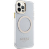 Guess Metal Outline Magsafe - Case For Iphone 12 / Iphone 12 Pro (Transparent / Gold) - (GUHMP12MHTRMD)