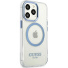 Guess Metal Outline Magsafe - Case For Iphone 13 Pro (Clear) - (GUHMP13LHTRMB)