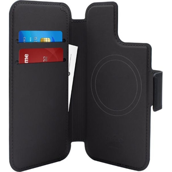 Puro Folio Magsafe Case - Case 2in1 For Iphone 15 Plus / 14 Plus / 12 Pro Max (Black) - (PUIP67MAGFOLIOBLK)