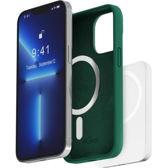 Puro Icon Mag - Case For Iphone 14 Pro Magsafe (Dark Green) - (PUIPC14P61ICONMDKGRN)