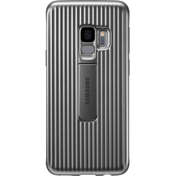 Samsung Protective Standing Cover - Case For Galaxy S9 With Kickstand (Silver) - (EF-RG960CSEGWW)