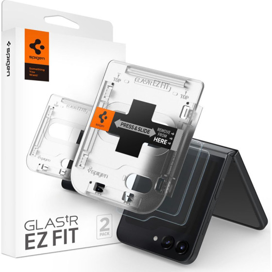 Spigen GLAS.Tr Ez Fit 2-Pack - Tempered Glass For Samsung Galaxy Z Flip 5 (2 pieces) - (AGL06525)
