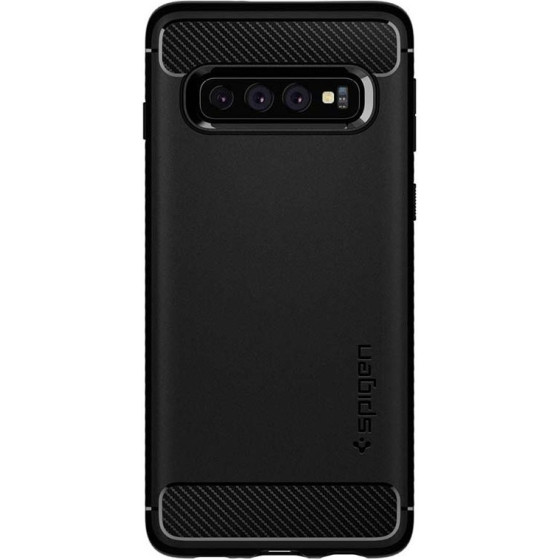 Spigen Rugged Armor - Case For Samsung Galaxy S10 (Black) - (605CS25800)