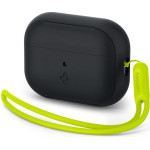 Spigen Silicone Fit Strap - Case For Apple Airpods Pro 1 / 2 (Black / Green) - (ACS05810)