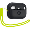 Spigen Silicone Fit Strap - Case For Apple Airpods Pro 1 / 2 (Black / Green) - (ACS05810)