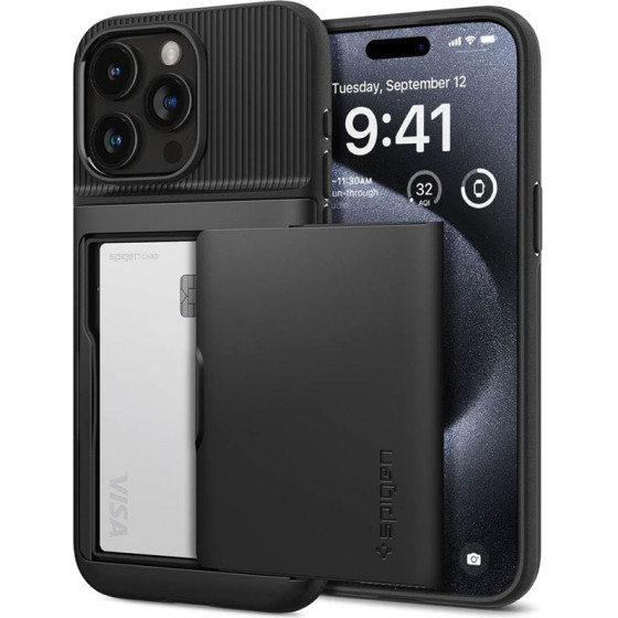 Spigen Slim Armor Cs - Case For Iphone 15 Pro (Black) - (ACS06728)