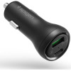 Spigen Steadiboost F31QC - USB-C 27W Pd & USB-A 18W QC3.0 Car Charger (Black) - (000CP25597)