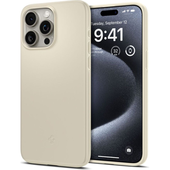 Spigen Thin Fit - Case For Iphone 15 Pro (Beige) - (ACS06694)