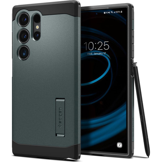 Spigen Tough Armor - Case For Samsung Galaxy S24 Ultra (Abyss Green) - (ACS07302)