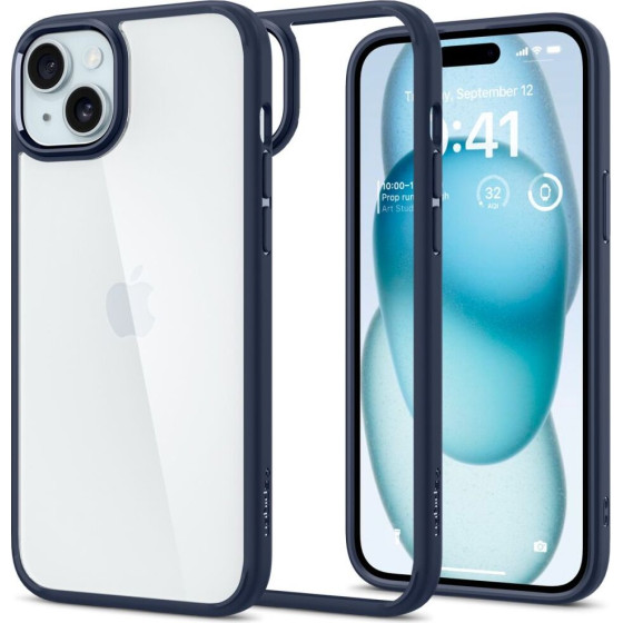 Spigen Ultra Hybrid - Case For Iphone 15 (Navy Blue) - (ACS06801)