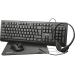Trust Primo 4-in-1 - Set Of keyboard, Wireless mouse, Headset And Mouse Pad - (24260)