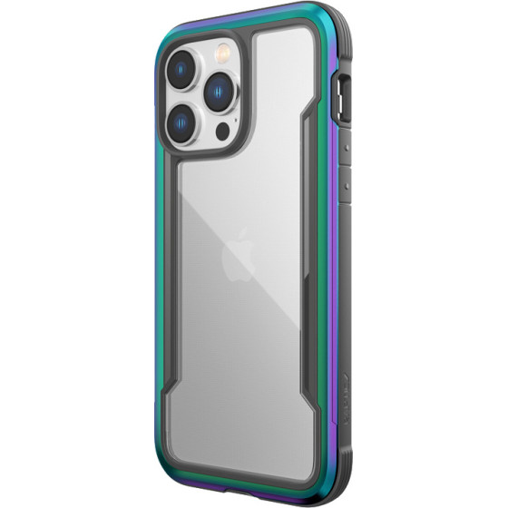 X-Doria Raptic Shield - Aluminum Case For Iphone 14 Pro Max (Drop-Tested 3m) (Iridescent) - (494106)
