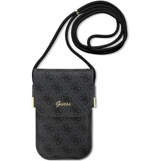 Guess 4G Metal Script Logo Handbag - Black - (GUE002965-0)