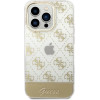 Guess GUHCP14LHG4MHg Iphone 14 Pro 6.1 Gold / Gold Hardcase 4G Pattern Script - (GUE002180-0)