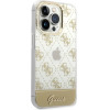 Guess GUHCP14LHG4MHg Iphone 14 Pro 6.1 Gold / Gold Hardcase 4G Pattern Script - (GUE002180-0)