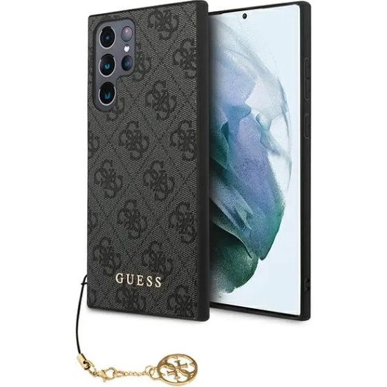 Guess GUHCS23LGF4GGr S23 Ultra S918 grey/Grey Hardcase 4G Charms Collection - (GUE002640-0)