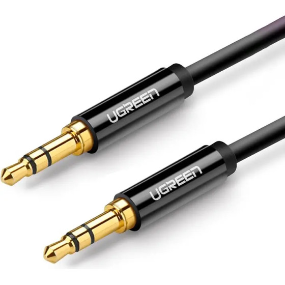 Ugreen Audio Cable Aux Straight Minijack 3.5 Mm 1m Black (AV112) - (50361-ugreen)