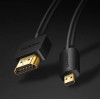 Ugreen Cable Hdmi - Micro Hdmi Cable 19 Pin 2.0v 4K 60Hz 30AWg 1.5m Black (30102) - (30102-ugreen)