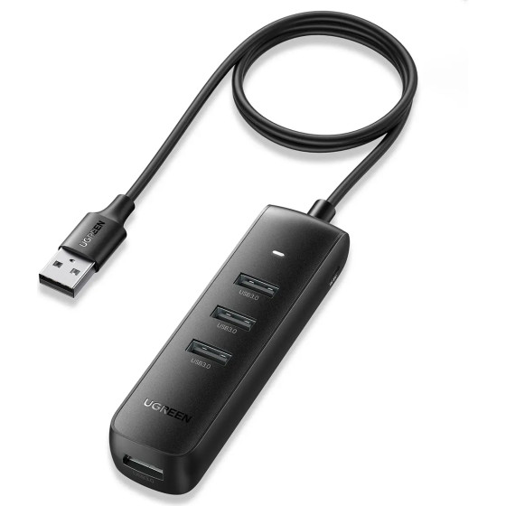 Ugreen Hub Usb Type A Splitter - 4x Usb 3.2 Gen 1 Black (CM416 80657) - (6957303886579)