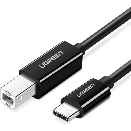Ugreen US241 USB-C 2.0 - USB-B Cable 1 m - Black - (80811-ugreen)