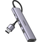 Ugreen Usb Hub Splitter - 4x Usb 3.0 Gray (CM473 20805) - (20805-ugreen)